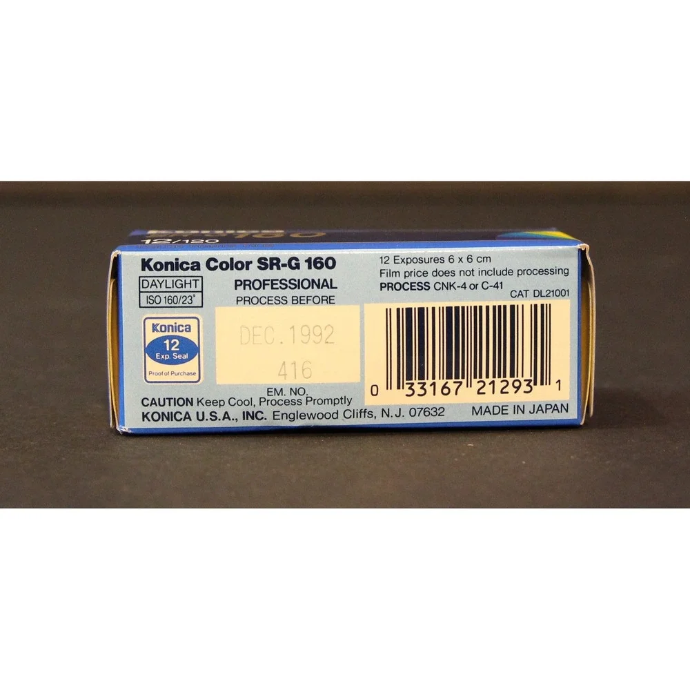 Konica Professional SR-G 160 Color prints Film 12/120  Film-Expired 1992 (O)